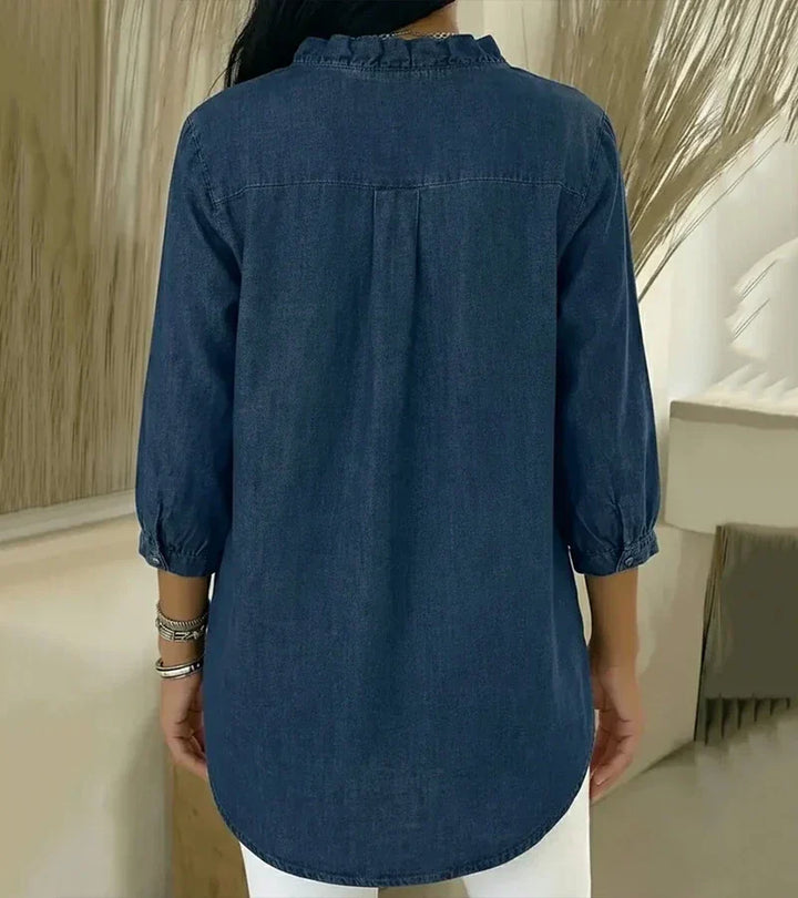Sylvia | Blus Volang V-Ringad