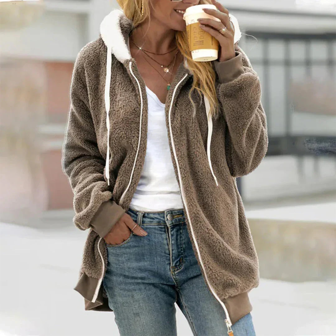 Ilva | Sherpajacka Dam Fleece Zip Med Huva