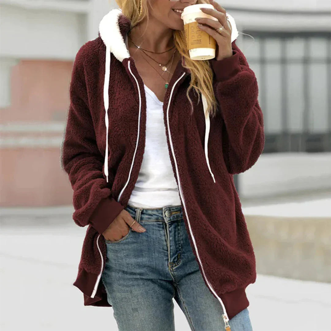 Ilva | Sherpajacka Dam Fleece Zip Med Huva