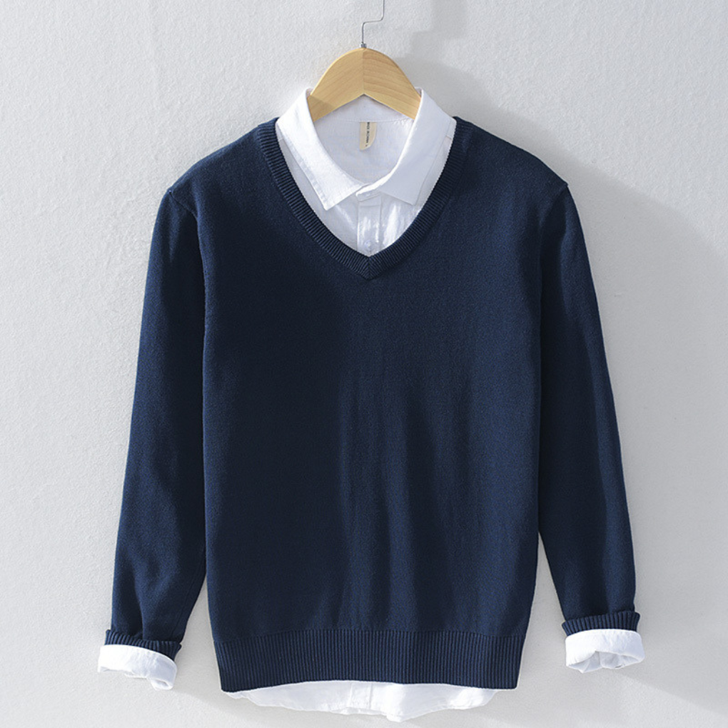 Agnar | Tröja Herr V-Ringad Långärmad Regular Fit