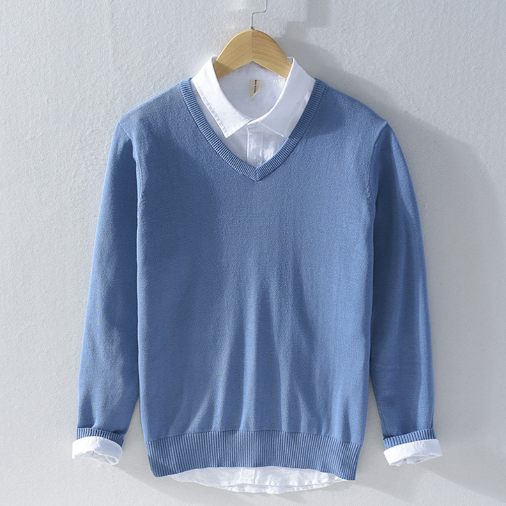 Agnar | Tröja Herr V-Ringad Långärmad Regular Fit