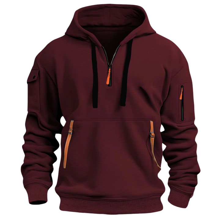 Oskar | Hoodie Herr Med Dragkedjefickor