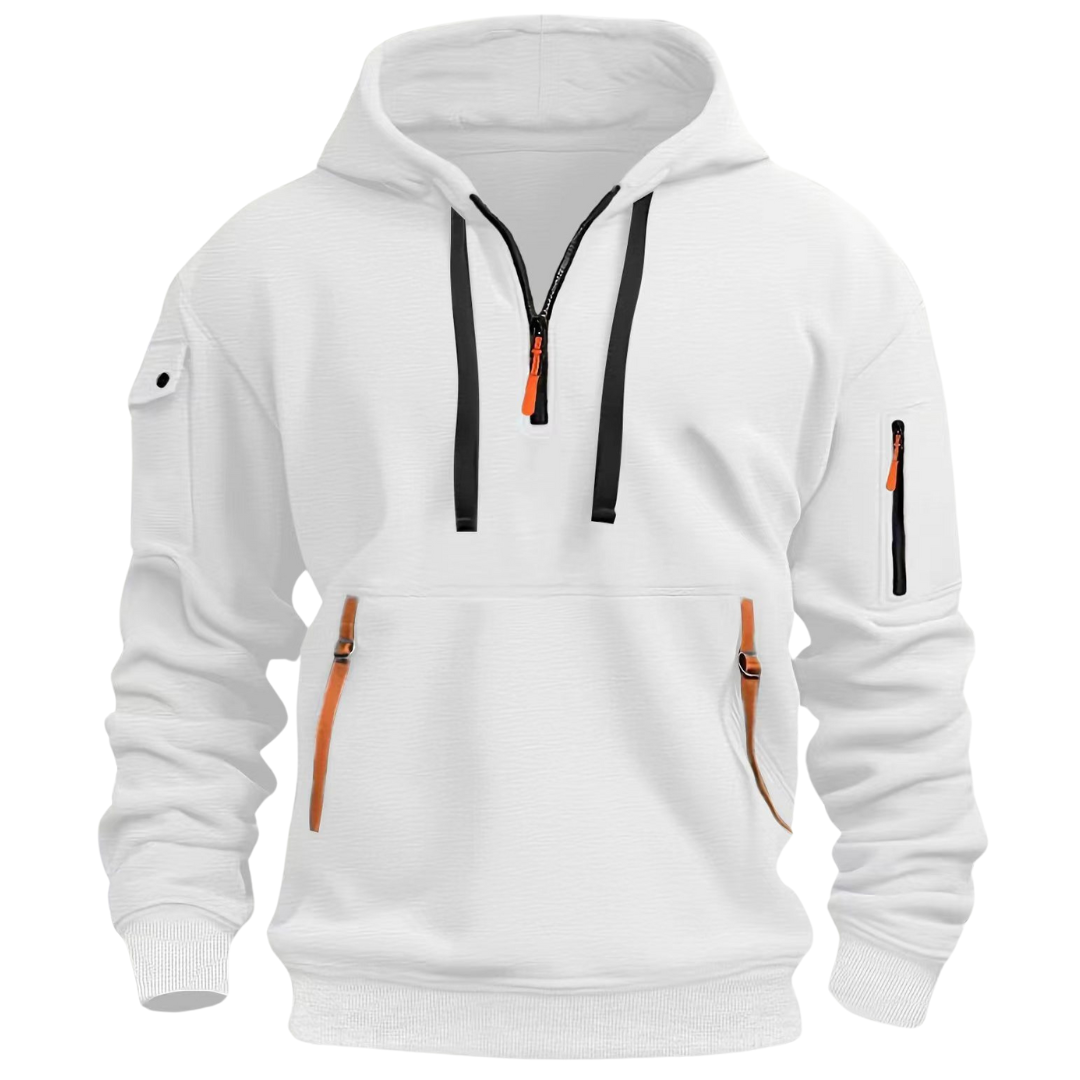 Oskar | Hoodie Herr Med Dragkedjefickor