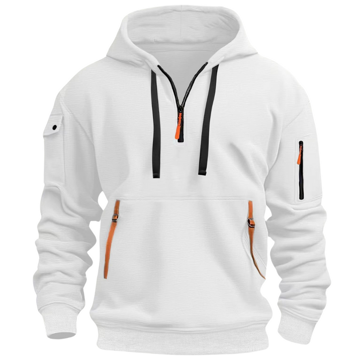 Oskar | Hoodie Herr Med Dragkedjefickor