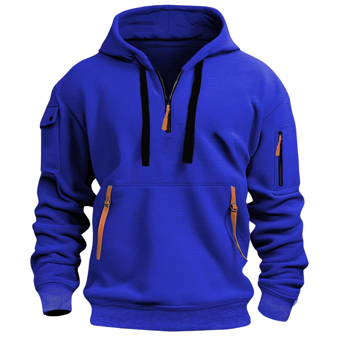 Oskar | Hoodie Herr Med Dragkedjefickor
