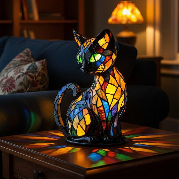 LED-Nattlampa Med Kattdesign Touchstyrning Och Mjukt Stämningsljus