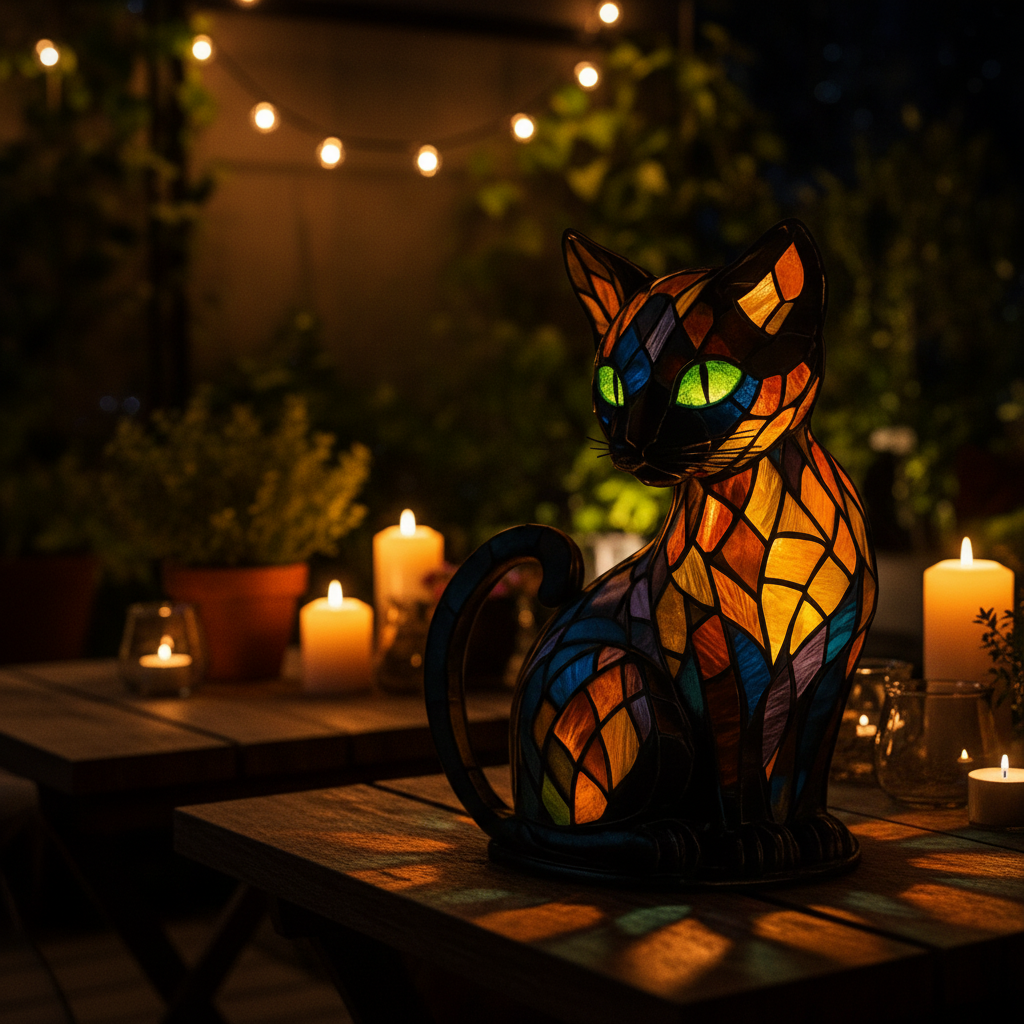 LED-Nattlampa Med Kattdesign Touchstyrning Och Mjukt Stämningsljus