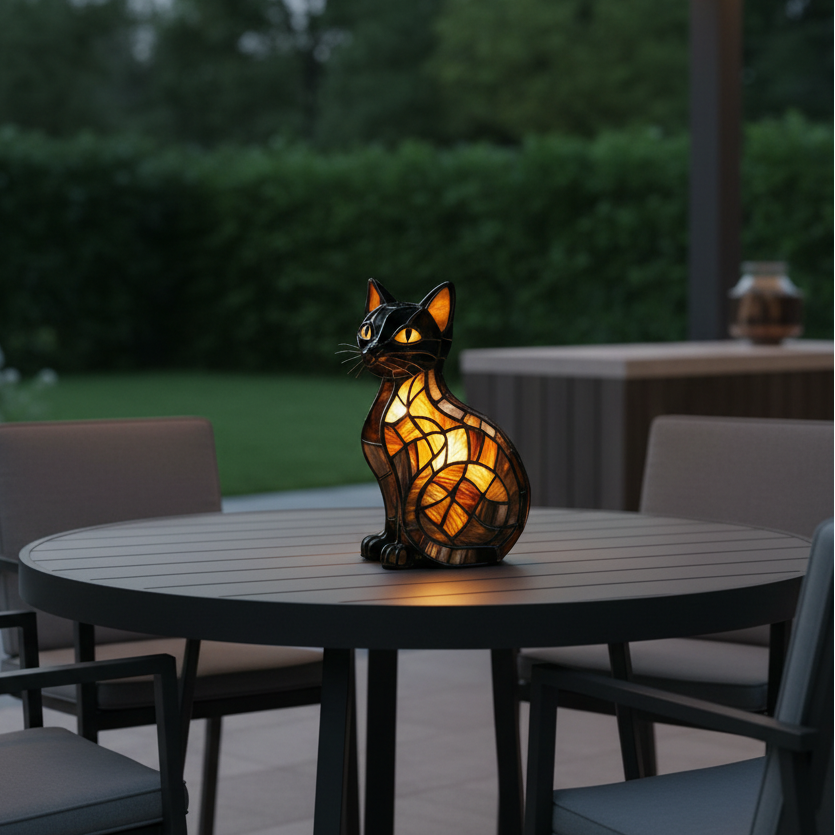 LED-Nattlampa Med Kattdesign Touchstyrning Och Mjukt Stämningsljus
