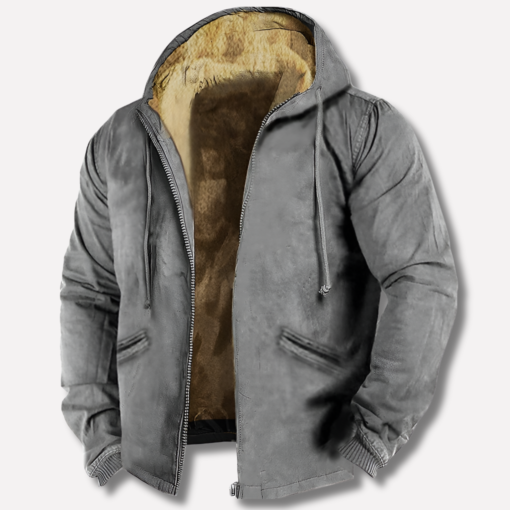 Anund | Vinterjacka Herr Fleecefodrad Med Huva Full-Zip