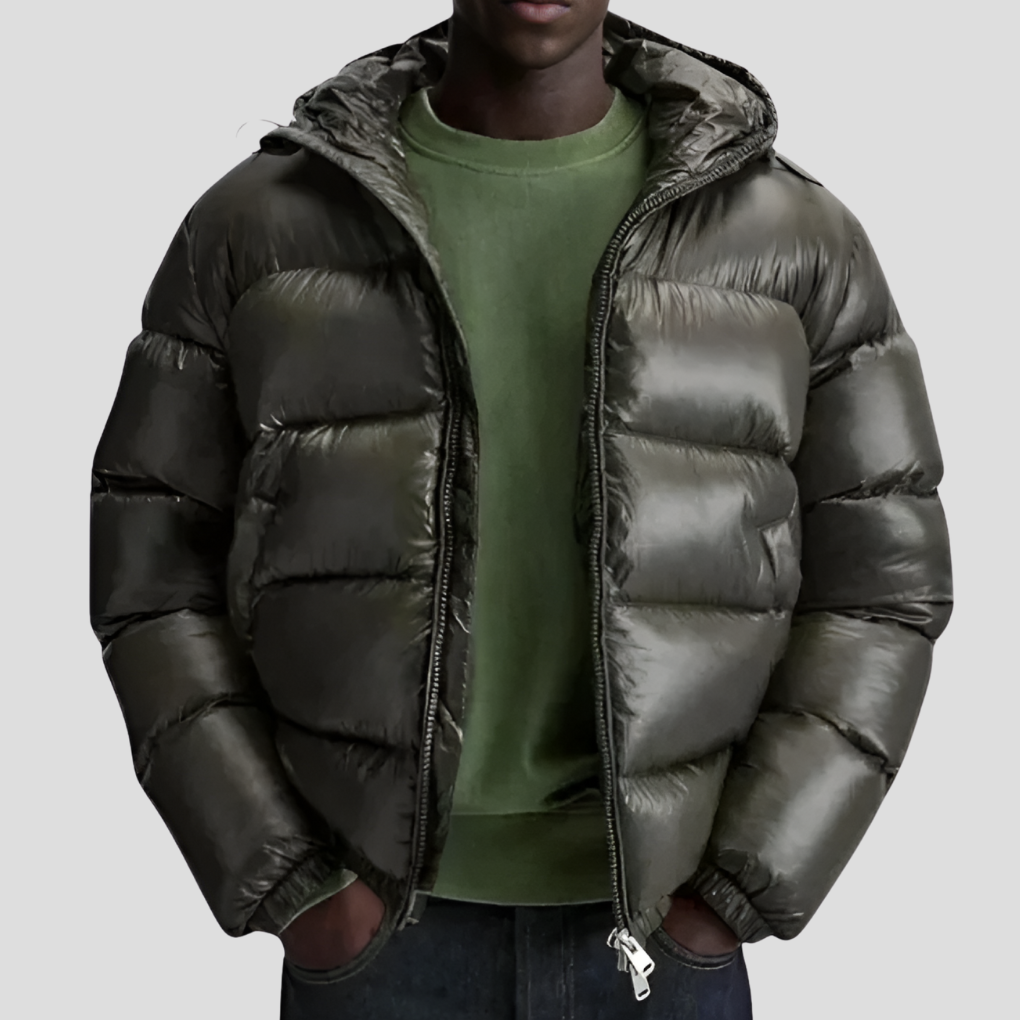 Vemund | Pufferjacka Herr Quiltad Med Huva Full-Zip