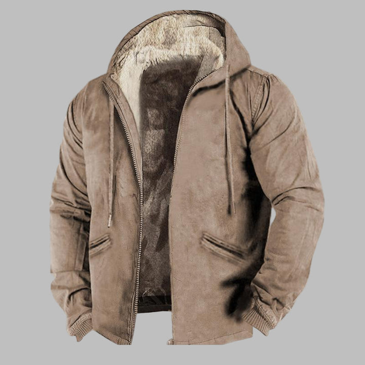 Anund | Vinterjacka Herr Fleecefodrad Med Huva Full-Zip