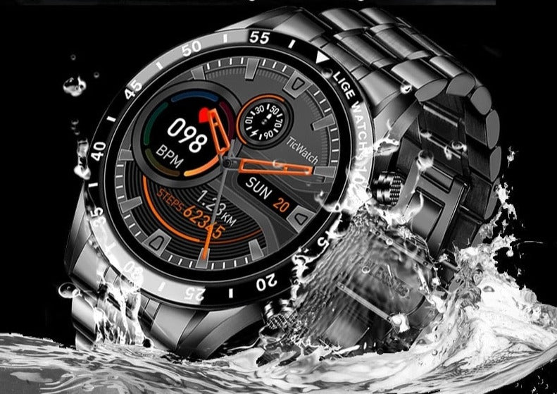 Smartklocka Med Bluetoothsamtal, Hälsospårning Och Sportlägen