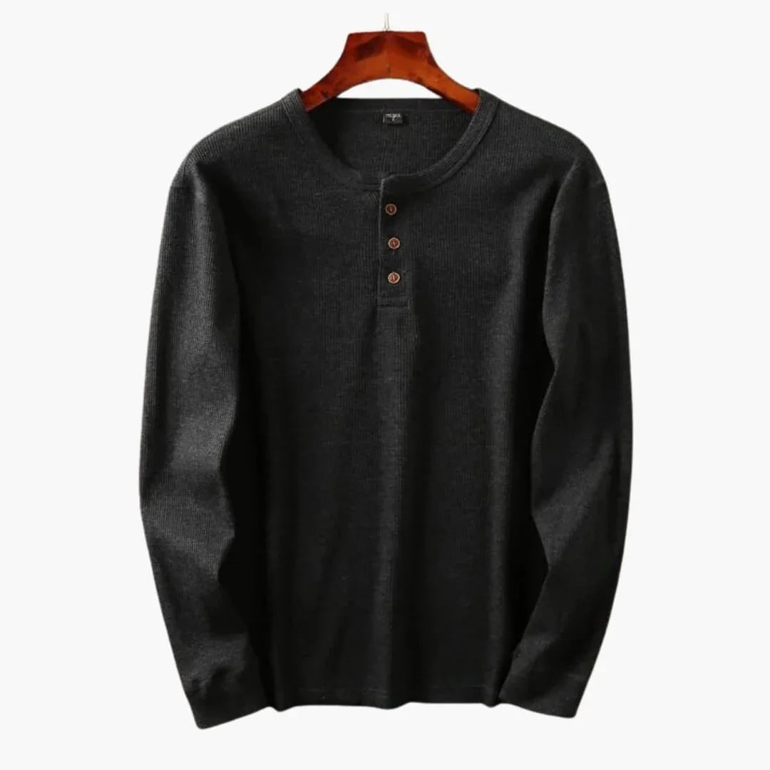 Axel | Tröja Herr Henley Ribbad