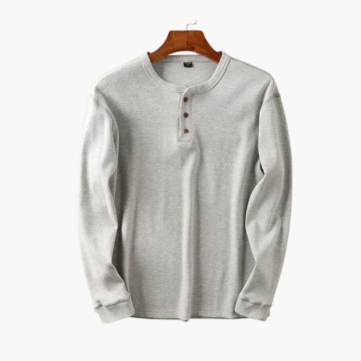 Axel | Tröja Herr Henley Ribbad