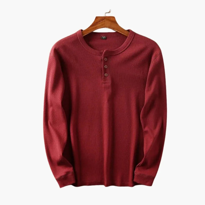 Axel | Tröja Herr Henley Ribbad