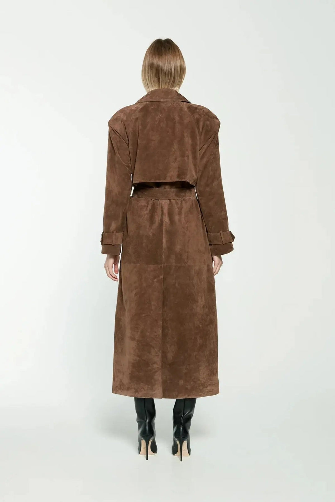 Ingvild | Trenchcoat Dam Lång Knytbälte Slagkrage Epåletter