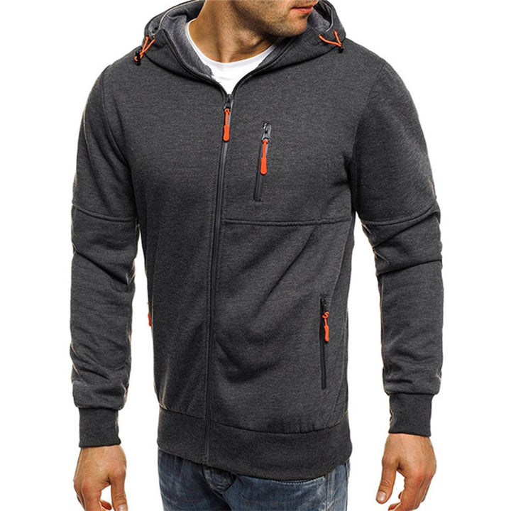 Nils | Hoodie Herr Med Dragkedja