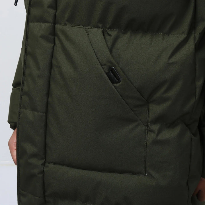 Ansgar | Lång Parka Herr Quiltad Med Huva