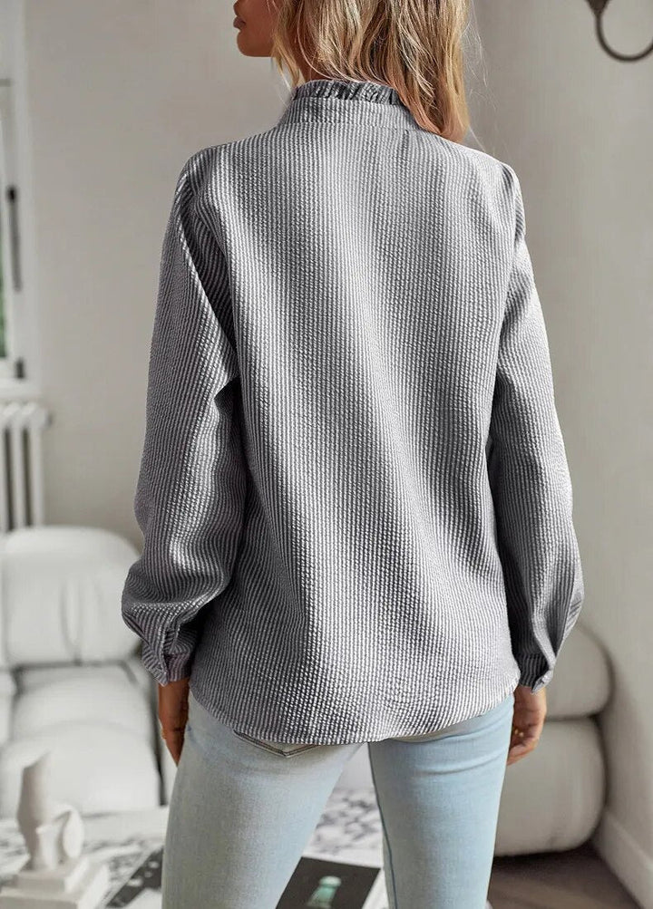 Corinne | Blus Dam Långärmad Med Krage