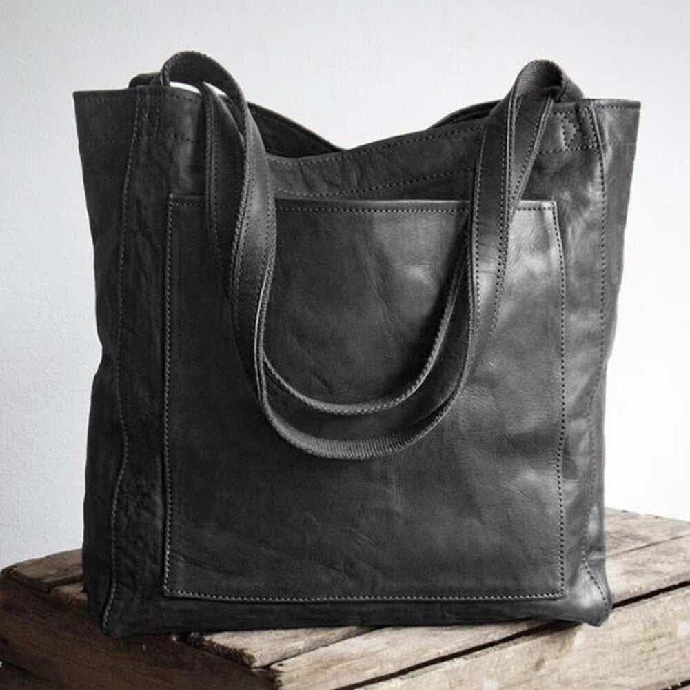 Ragnhild | Shopper Dam Läderlook Rymlig Elegant