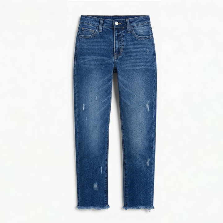 Signe | Croppade Jeans Dam Raka Ben