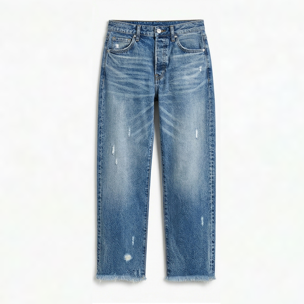 Signe | Croppade Jeans Dam Raka Ben