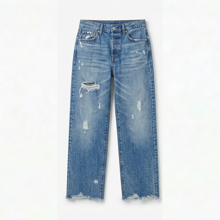 Signe | Croppade Jeans Dam Raka Ben