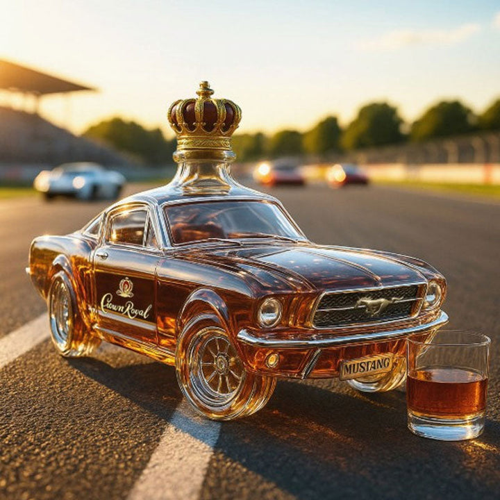 Bilformad Whiskykaraf I Glas Med Detaljerad Sportbilsdesign 320 ml