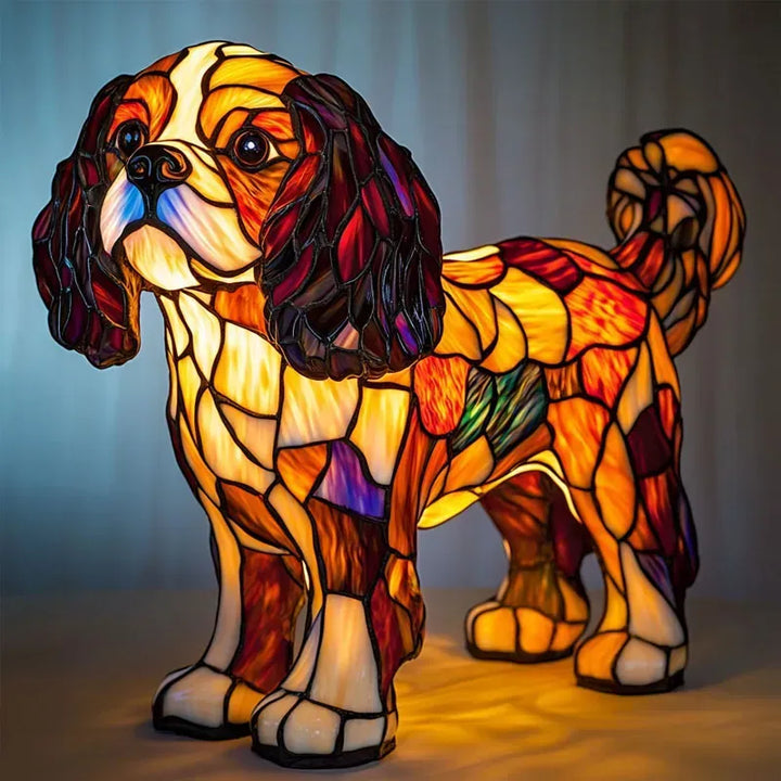 Dekorativ Hundlampa Med Varmvitt LED-Ljus Och Handgjord Design