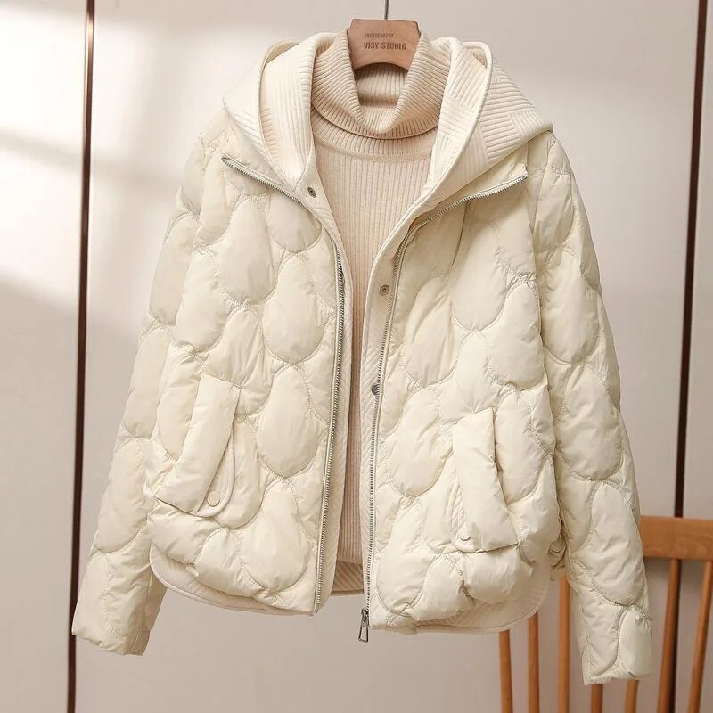 Magnhild | Pufferjacka Dam Quiltad Med Huva Relaxed Fit