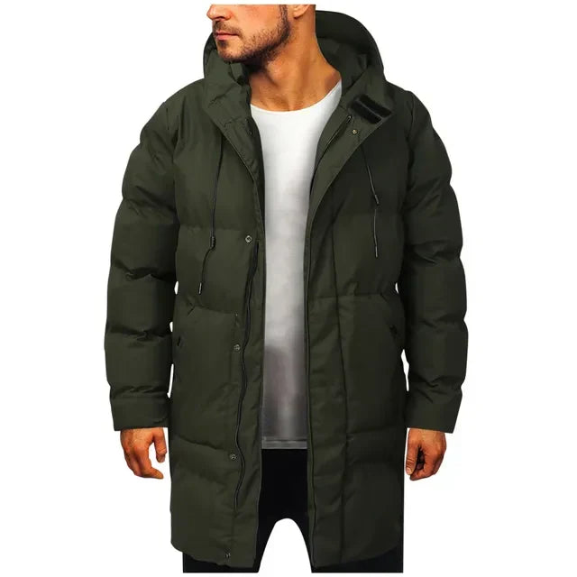 Ansgar | Lång Parka Herr Quiltad Med Huva