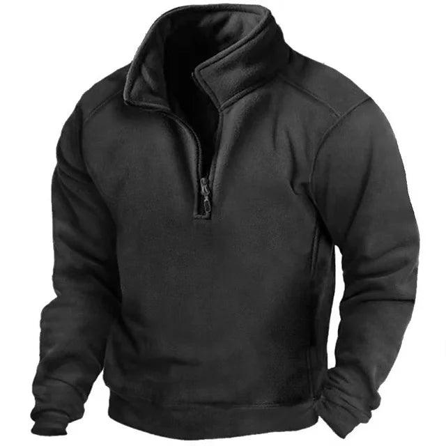 Agnar | Fleecetröja Herr Half-Zip Hög Krage Vindavvisande