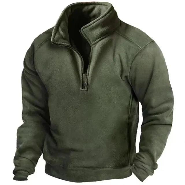 Agnar | Fleecetröja Herr Half-Zip Hög Krage Vindavvisande