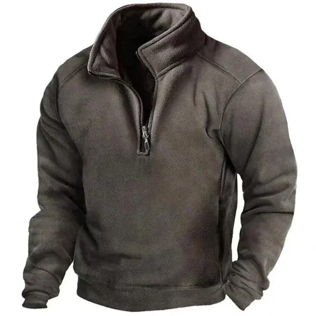 Agnar | Fleecetröja Herr Half-Zip Hög Krage Vindavvisande