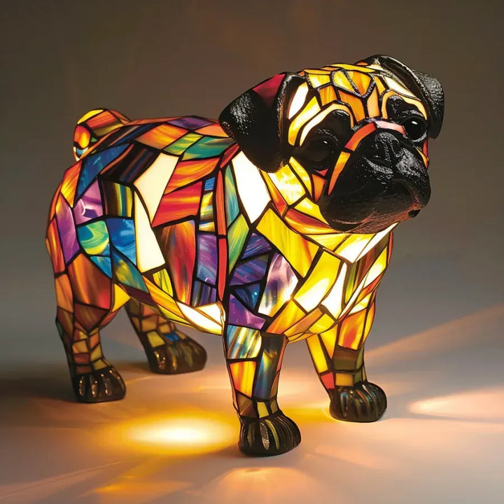 Dekorativ Hundlampa Med Varmvitt LED-Ljus Och Handgjord Design