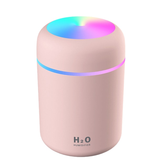 Kompakt Luftfuktare Med Kall Dimma Aromfunktion Och LED-Stämningsljus