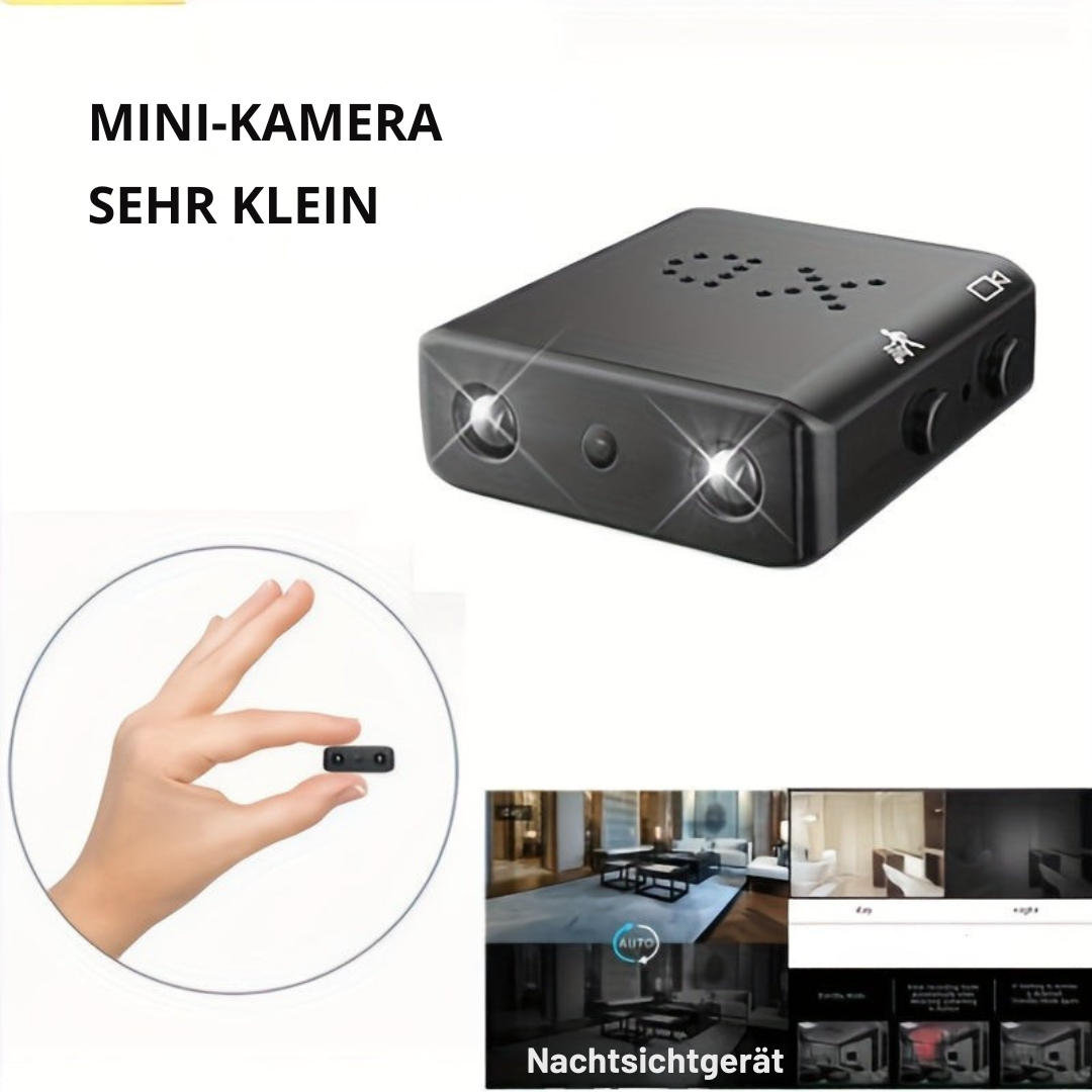 Mini Övervakningskamera Full HD Med Mörkerseende Och Rörelsedetektering