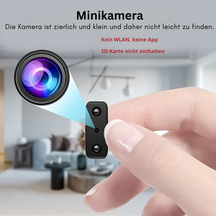 Mini Övervakningskamera Full HD Med Mörkerseende Och Rörelsedetektering