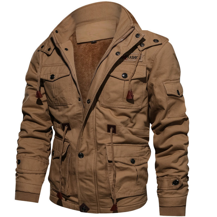 Orm | Fieldjacka Herr Fleecefodrad Multi-Pocket Med Huva