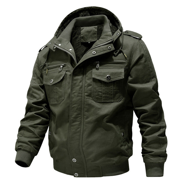 Hallstein | Fieldjacka Herr Sherpafodrad Multi-Pocket Med Huva