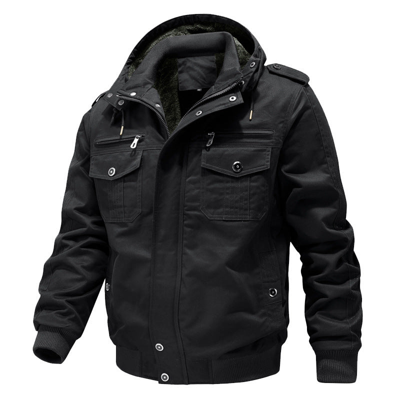 Hallstein | Fieldjacka Herr Sherpafodrad Multi-Pocket Med Huva