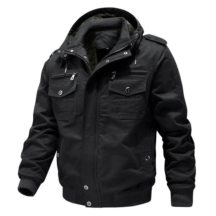 Hallstein | Fieldjacka Herr Sherpafodrad Multi-Pocket Med Huva