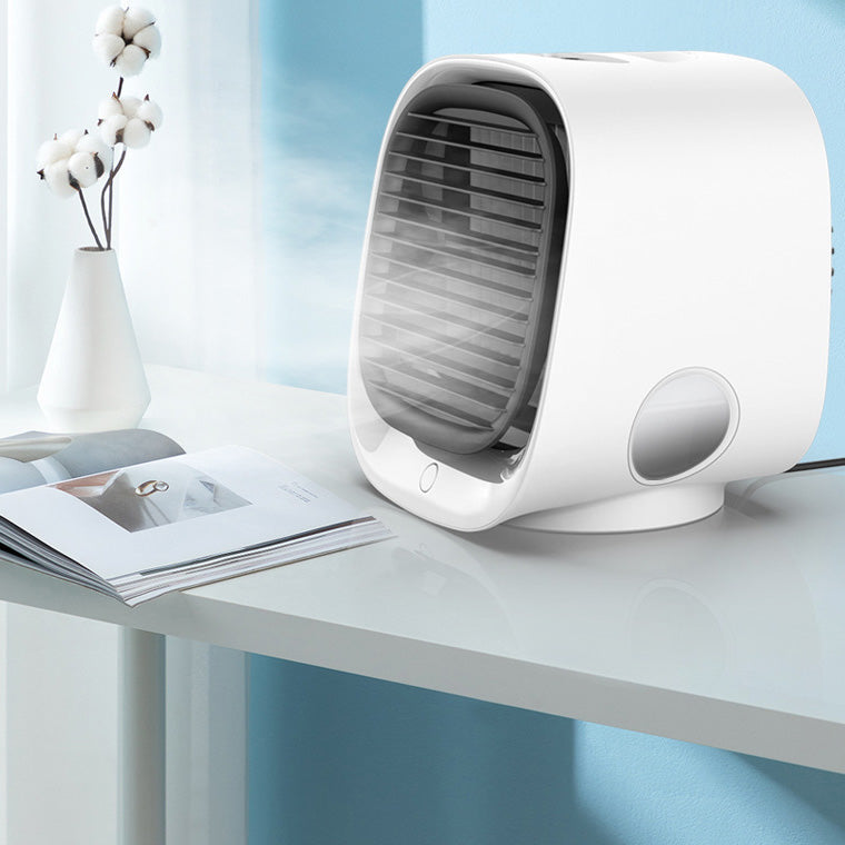 Portabel Luftkylare Med USB, Justerbart Luftflöde Och LED-Belysning