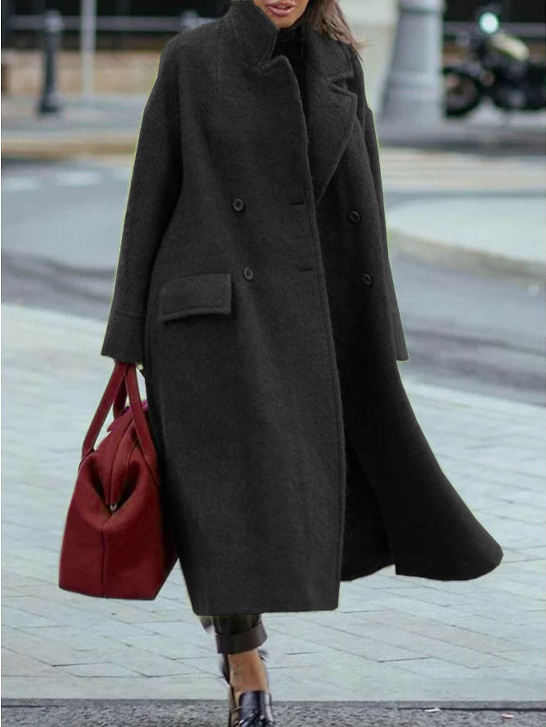 Tordis | Cape Kappa Dam Dubbelknäppt Ståkrage Oversized