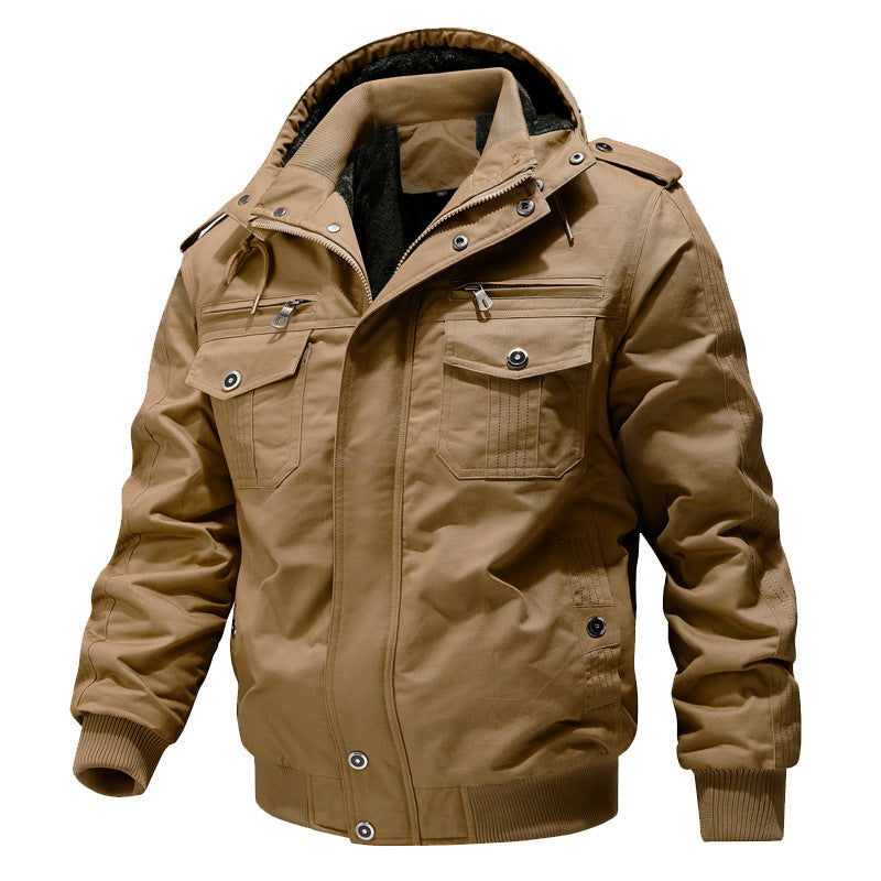 Hallstein | Fieldjacka Herr Sherpafodrad Multi-Pocket Med Huva