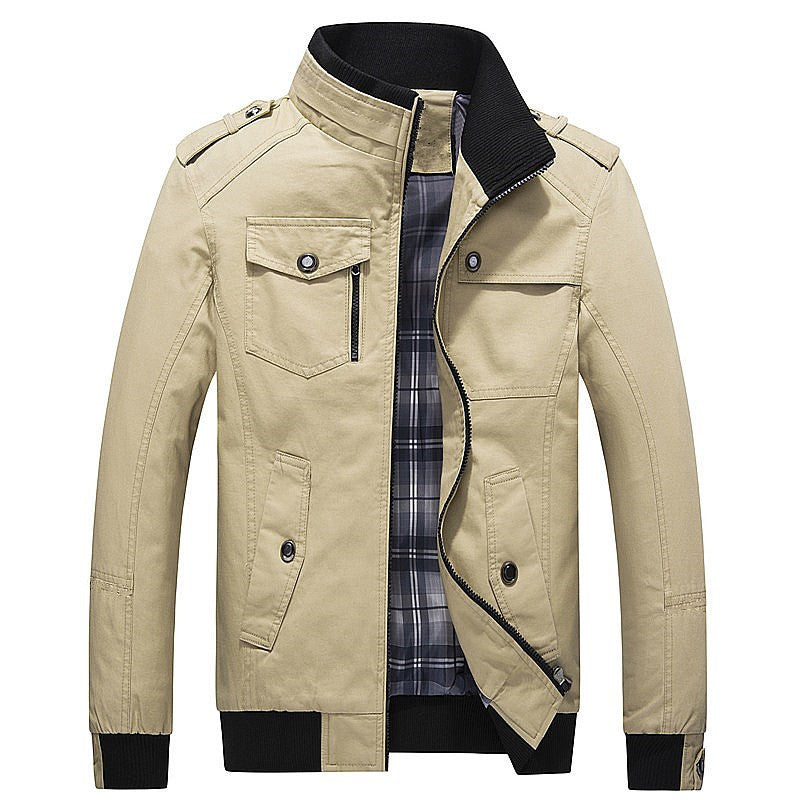 Adils | Fieldjacka Herr Quiltad Ståkrage Multi-Pocket
