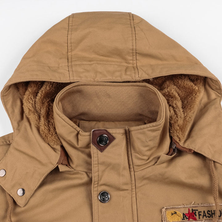 Orm | Fieldjacka Herr Fleecefodrad Multi-Pocket Med Huva