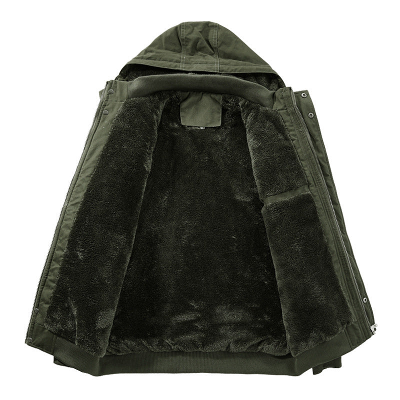 Hallstein | Fieldjacka Herr Sherpafodrad Multi-Pocket Med Huva