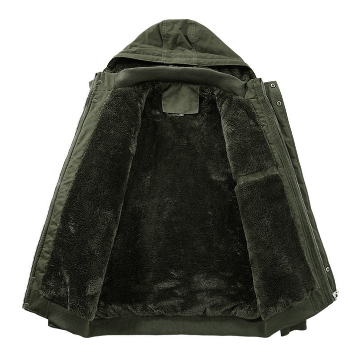 Hallstein | Fieldjacka Herr Sherpafodrad Multi-Pocket Med Huva