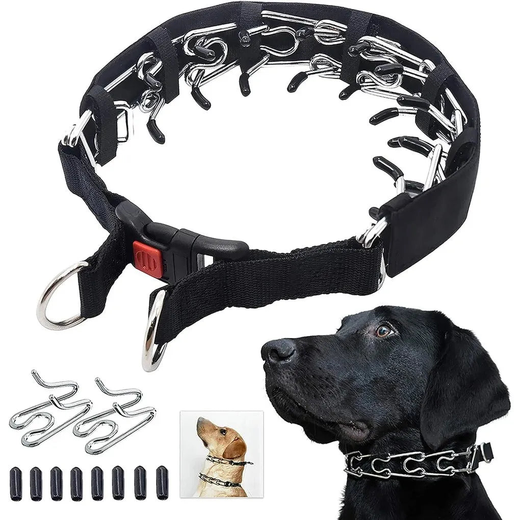 Justerbart Träningshalsband För Hund Med Snabbspänne Och Rundade Länkar